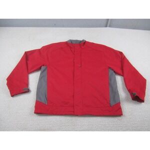 Cutter & Buck Jacket Mens Large Red Windbreaker Casual Athletic Zip Weather Tech